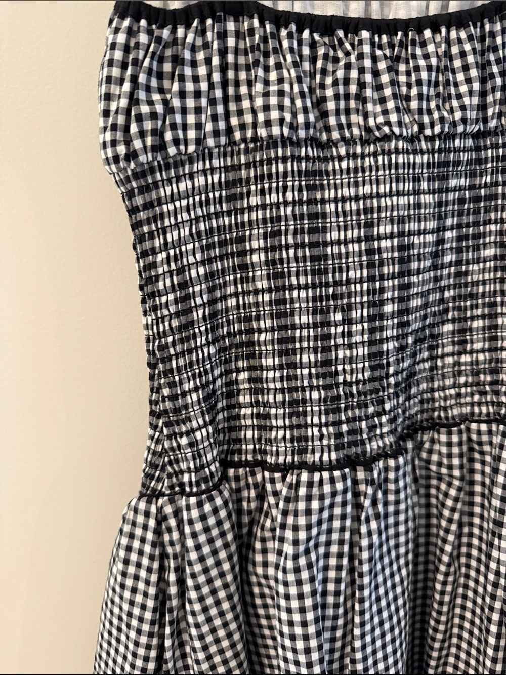 Frankie's Bikinis Black and White Coast Poplin Mini Dress cottage tile XS - Picture 5 of 8